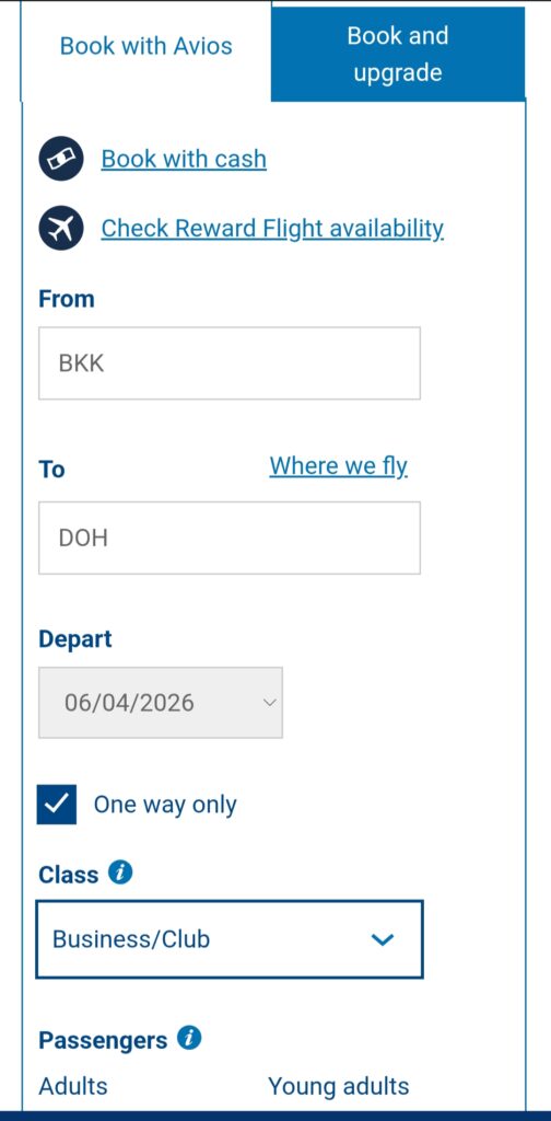 buscar fecha y comprobar disponilidad con avios