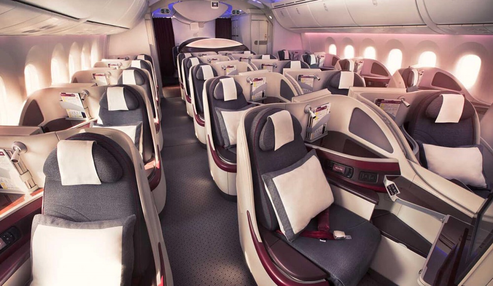 Qatar airways 380 business class