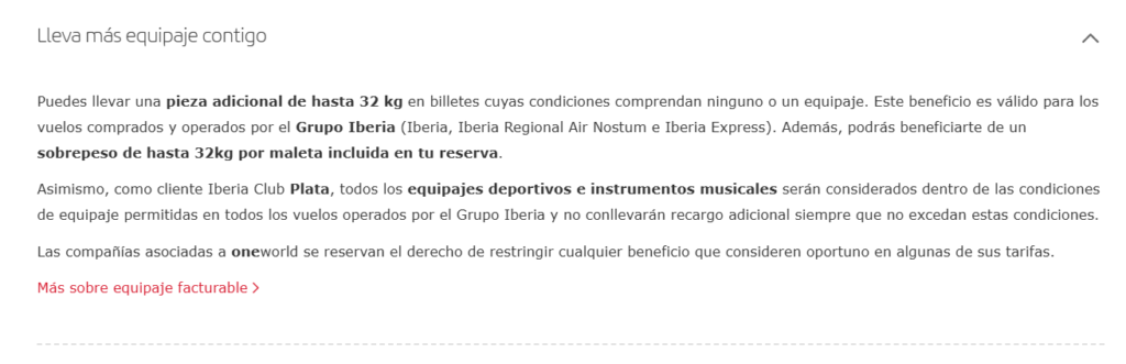 Iberia club plata cambios