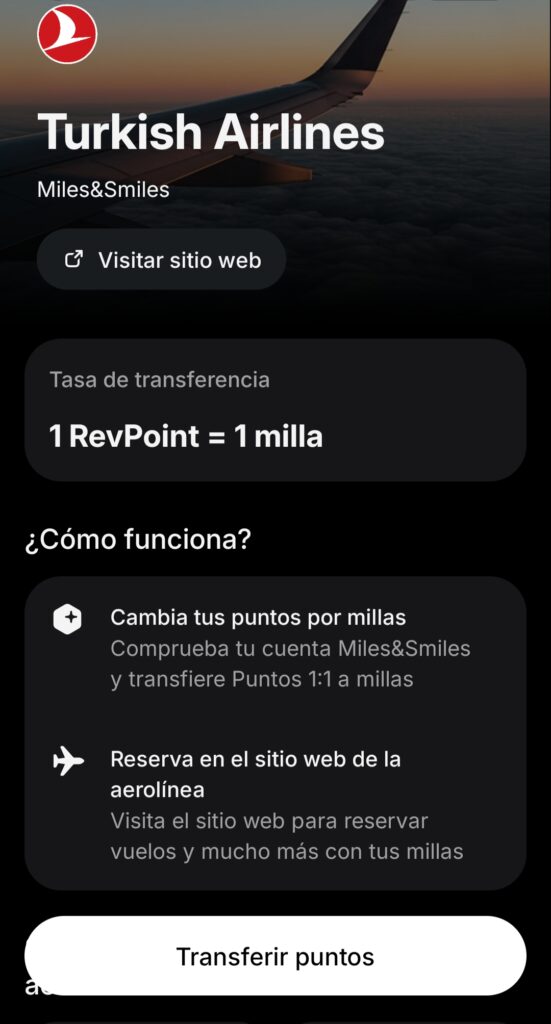 Revpoints Turkish airlines smiles and miles 