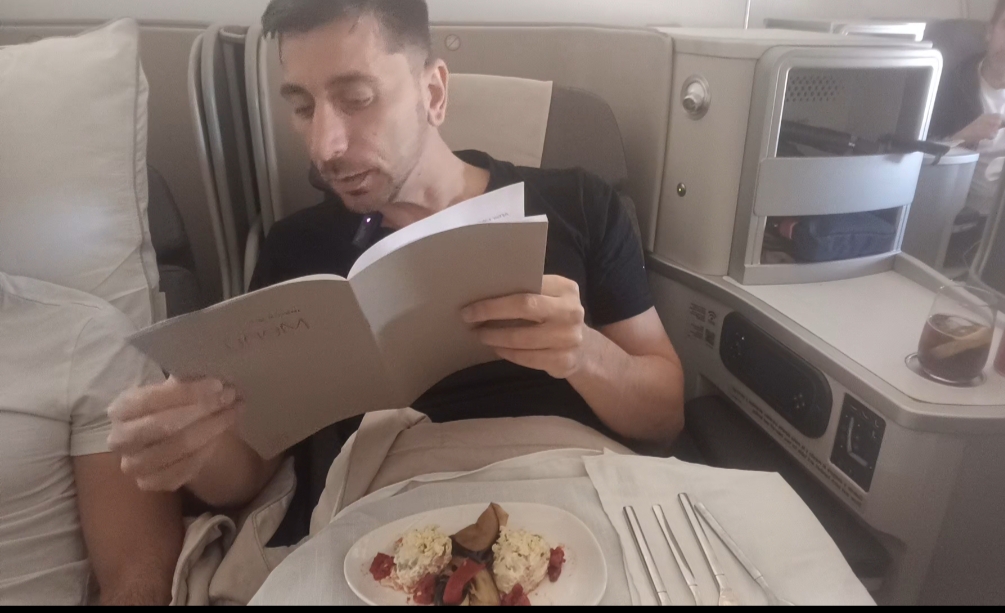 Iberia business class menu