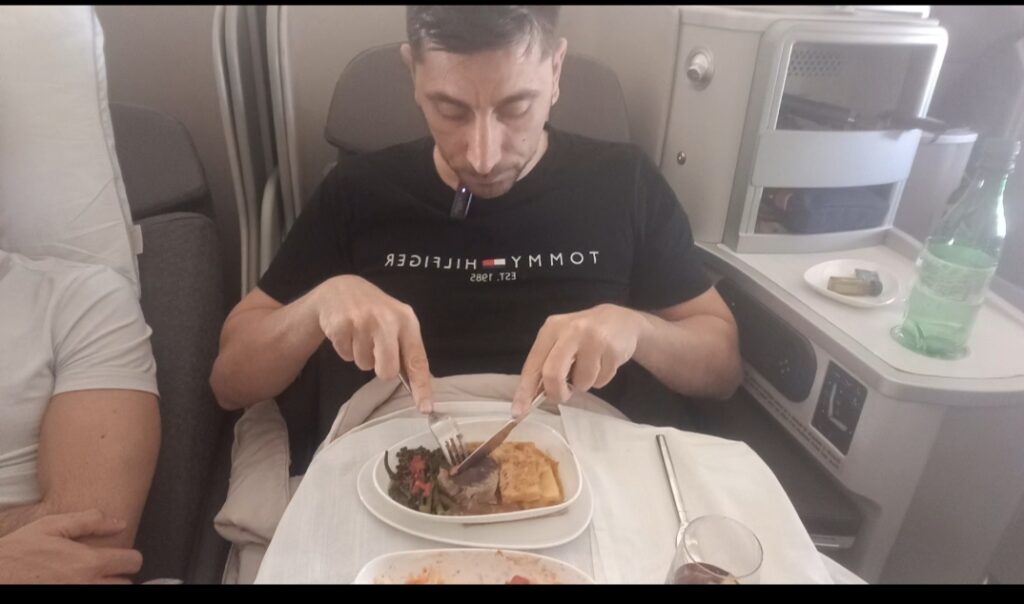 Iberia business class menu