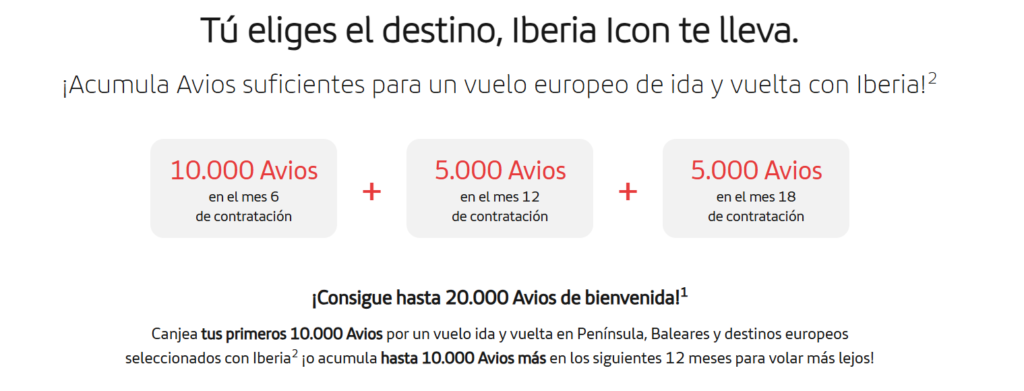 Cómo conseguir Avios con tarjeta Iberia Icon