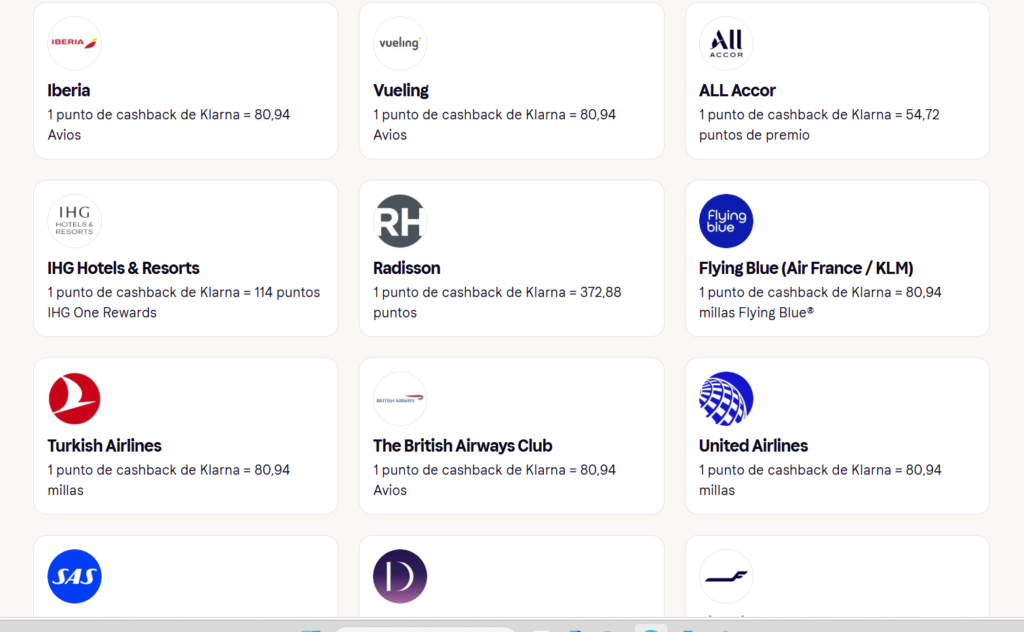 klarna aerolineas partner