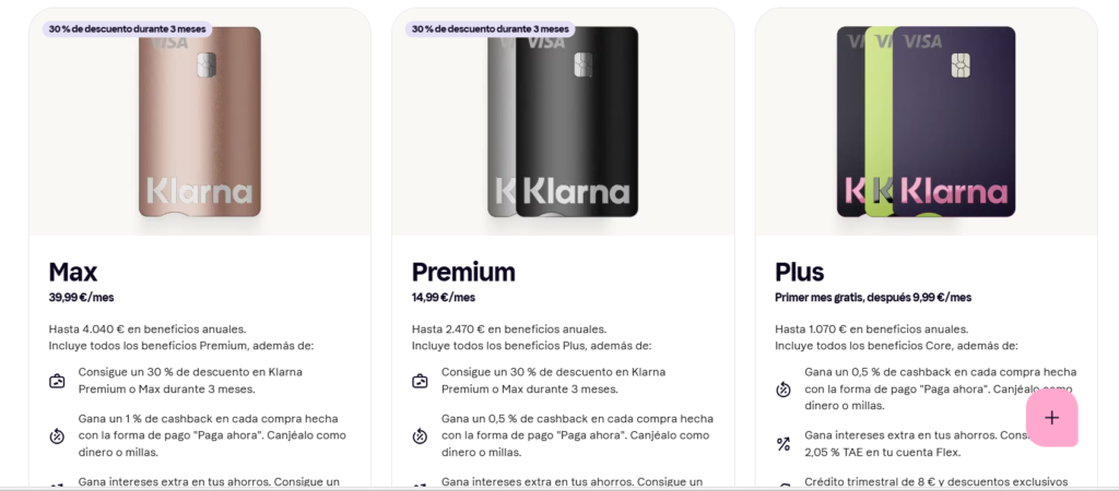 subscripciones klarna avios españa