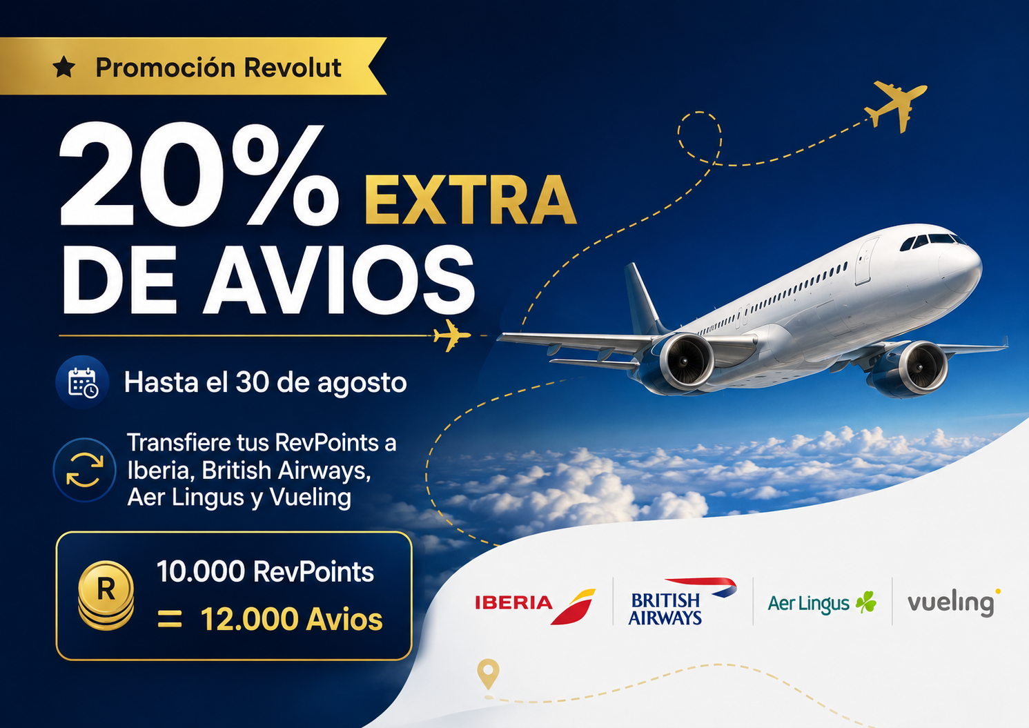 Revolut promo 20% revpoints extra iberia british airways