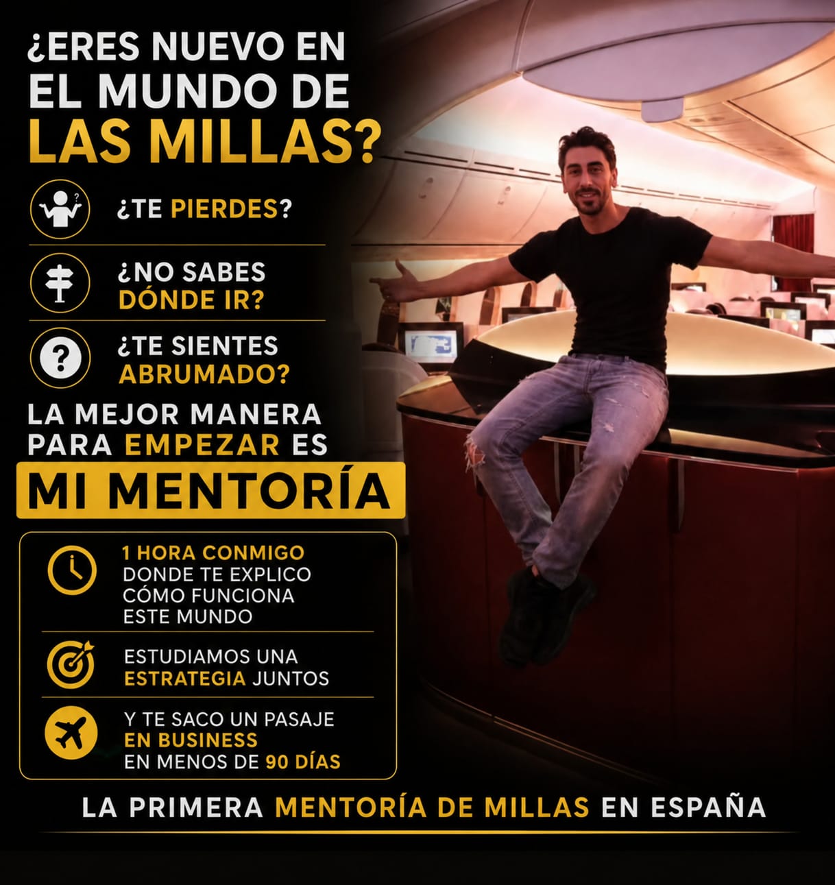 Mentoría de millas: una hora conmigo, estrategia personalizada y un pasaje en Business en menos de 90 días