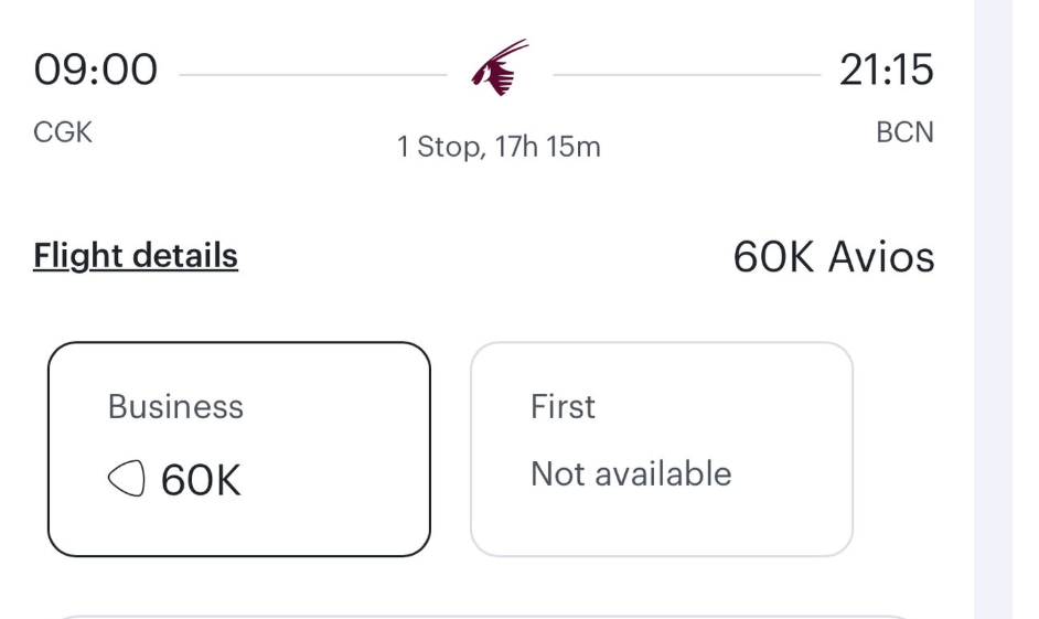 qatar airways 25% descuento con avios