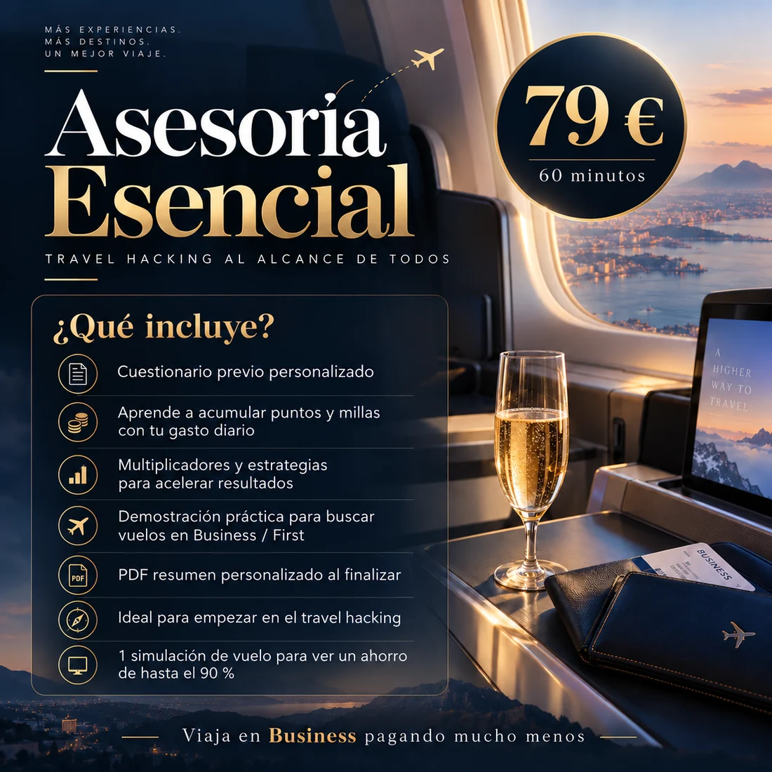 Asesoría Esencial de 60 minutos por 79 euros: travel hacking al alcance de todos